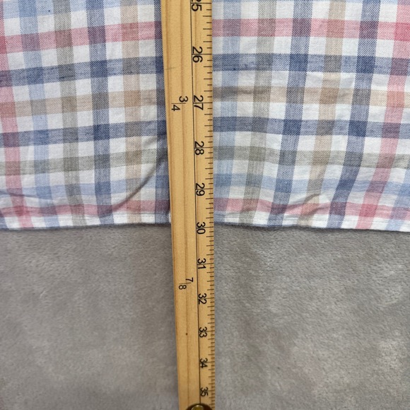 Peter Millar Shirt Men's 2XL White Button Down Shirt Plaid Checkered Long Sleeve - Picture 13 of 13